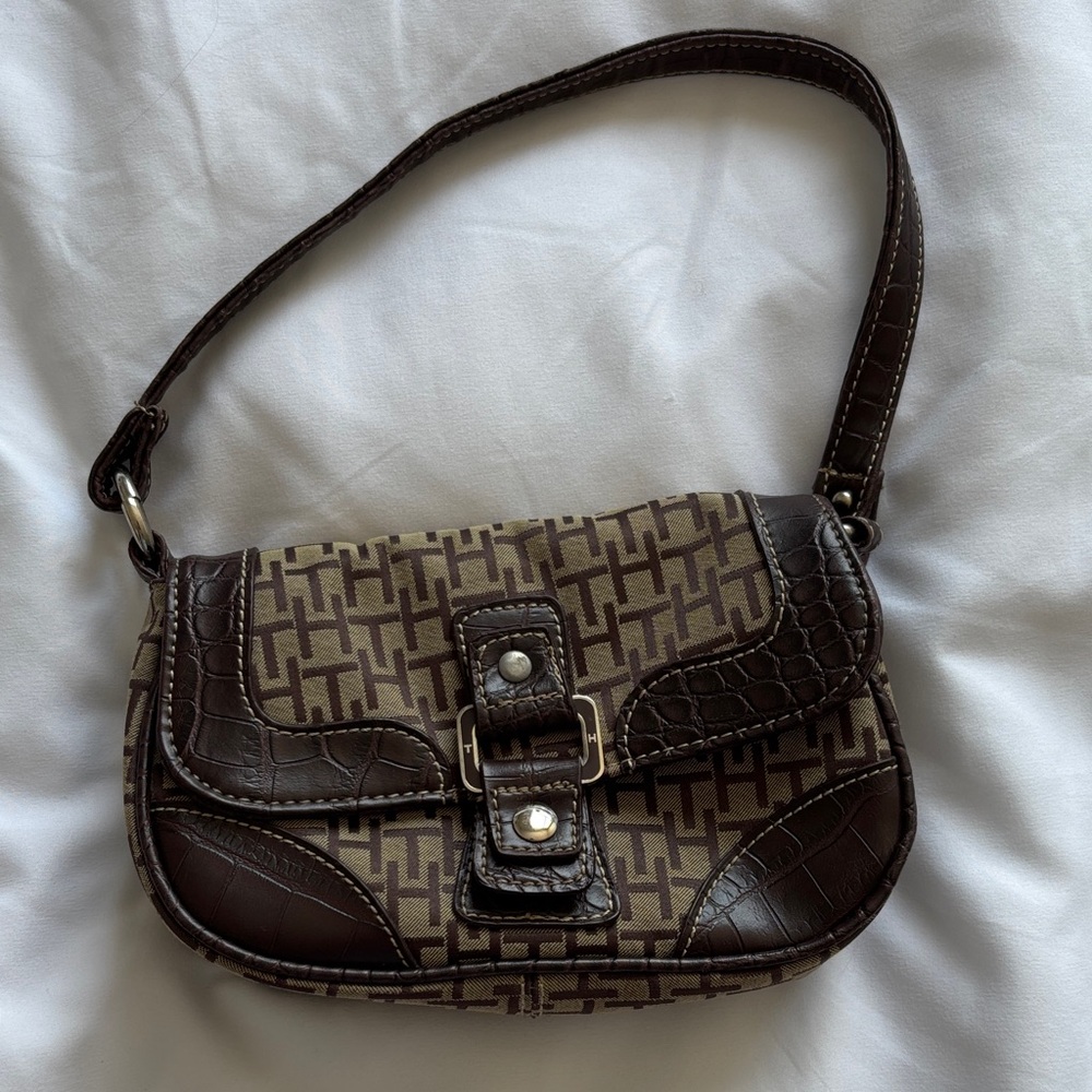 Tommy Hilfiger Brown and Tan Clutch